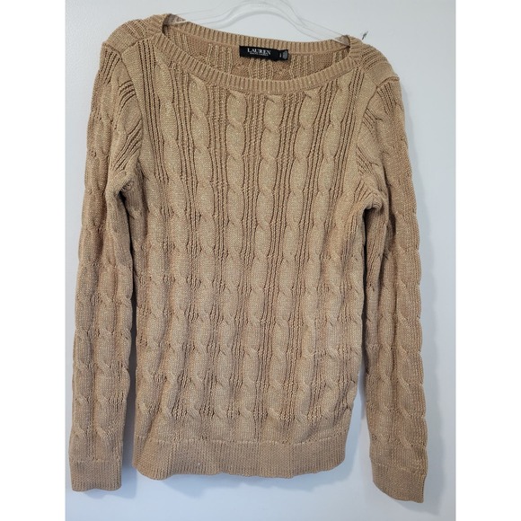 Ralph Lauren Black Label Sweaters - Black tag Ralph lauren  sweater  sz Large 90% cotton gold/glitter material